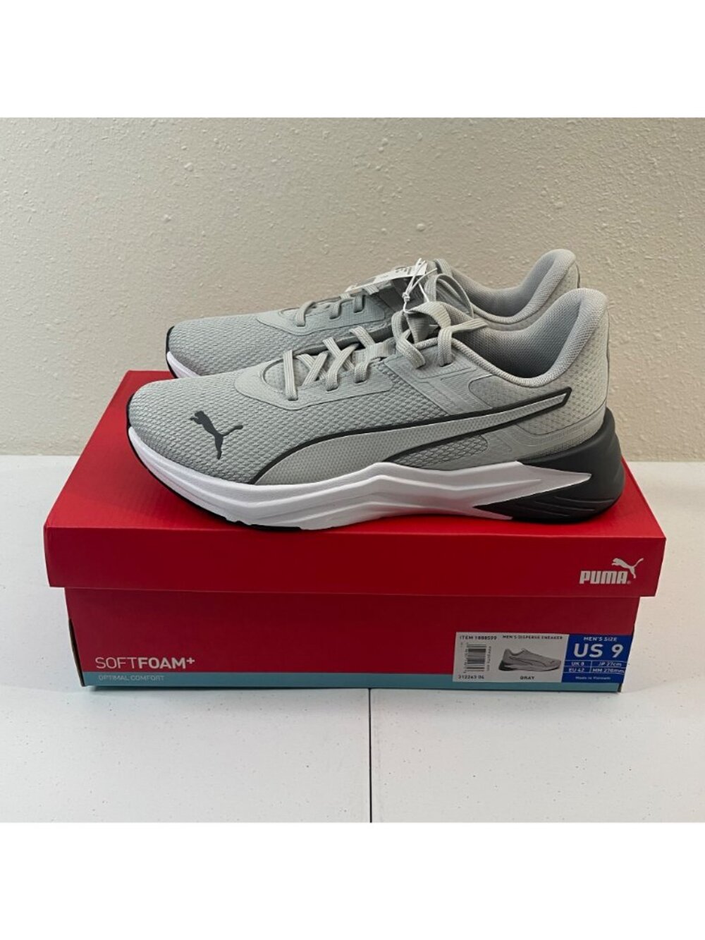 PUMA Men’s Disperse Sneakers Gray SoftFoam+ Training Shoes Size 9 - Picture 9 of 12
